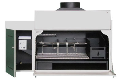 De Luxe 1200mm spitbraai with stainless steel facade